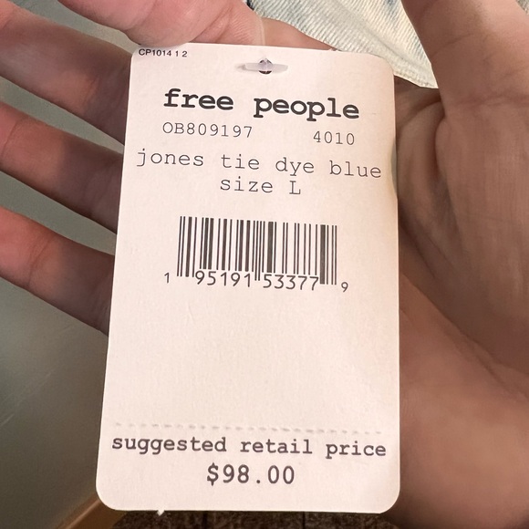 NWT Free People Jones Tie Dye Denim Jacket - Picture 6 of 7